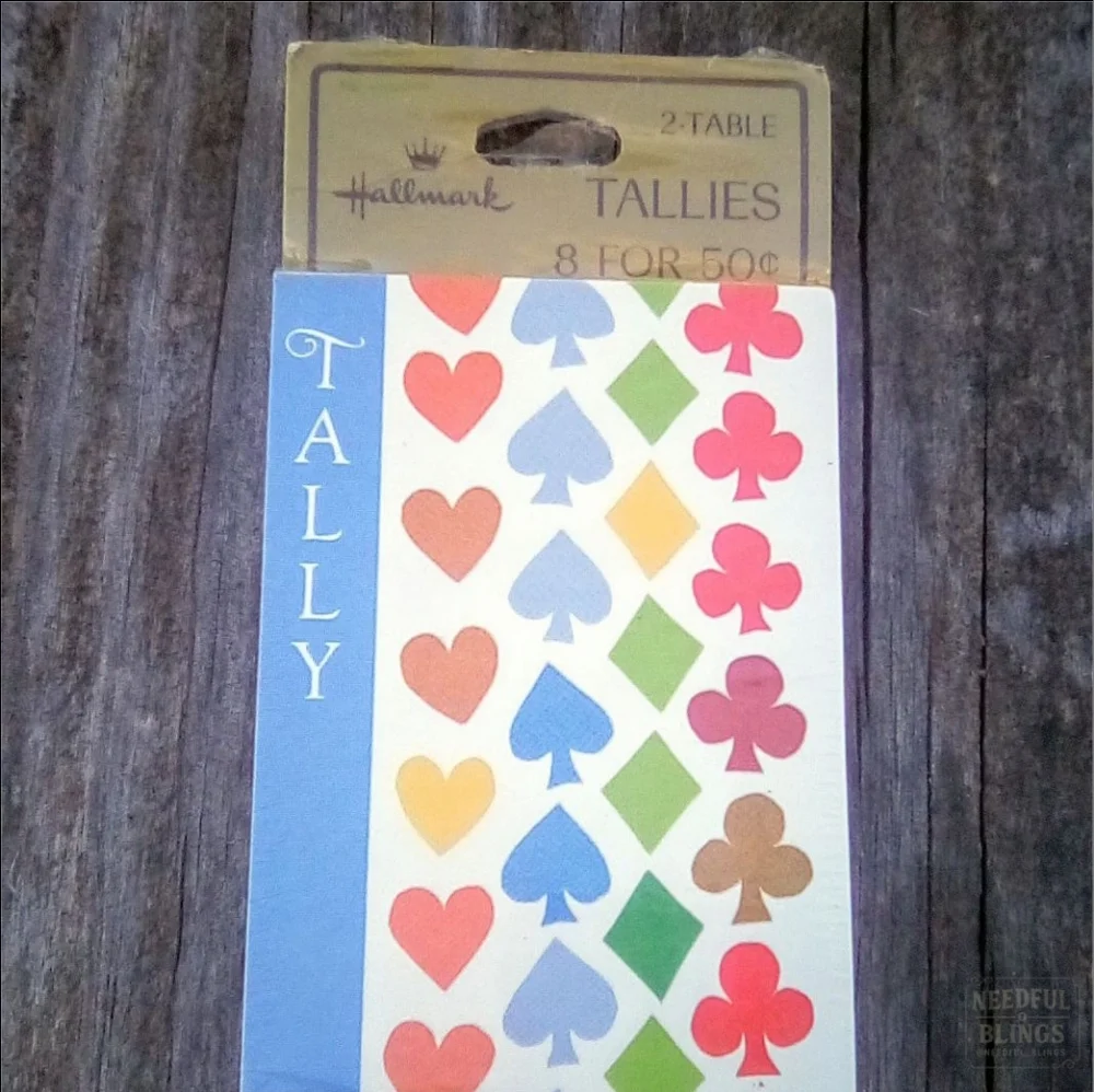 Vintage Hallmark Bridge Tally Cards Sealed Playing Card Design Mid Century